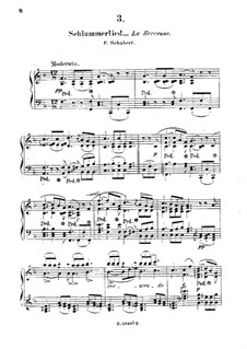 Le berceuse (Slumber Song), D.527 Op.24 No.2: Arrangement for piano by Franz Schubert