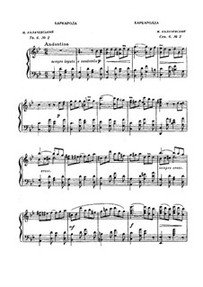 Two Pieces, Op.6: No.2 Barcarole by Mikhail Kalachevsky