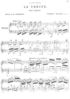 Die Forelle (The Trout), D.550 Op.32: Arrangement for piano (D Flat Major) by Franz Schubert