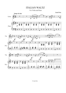 Italian Waltz: For violin and piano by Lena Orsa