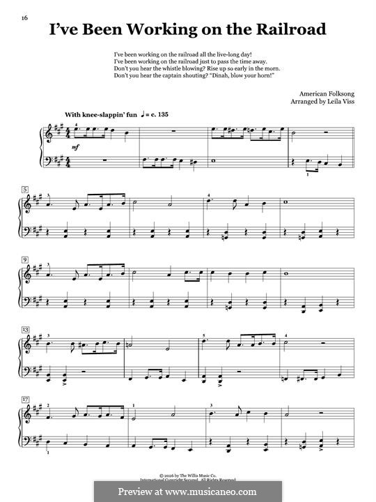 I've Been Working on the Railroad: For piano by folklore