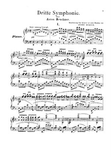 Symphony No.3 in D Minor, WAB 103: Arrangement for piano by Anton Bruckner