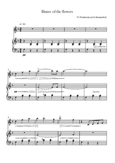 No.8 Waltz of the Flowers: For flute and piano by Pyotr Tchaikovsky