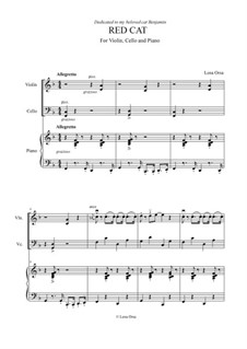Red Cat: For violin, cello and piano by Lena Orsa