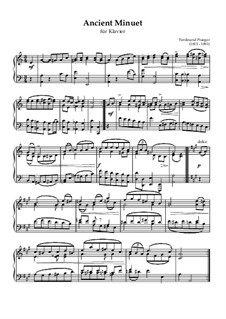 Ancient Minuet für Klavier: Ancient Minuet für Klavier by Ferdinand Praeger