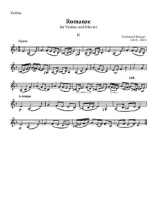 Romanze für Violine und Klavier: No.2 by Ferdinand Praeger