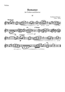 Romanze für Violine und Klavier: No.3 by Ferdinand Praeger