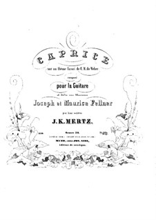 Caprice on Theme by Weber, Op.50: For guitar by Johann Kaspar Mertz