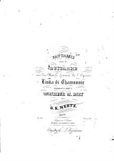 Fantasia on Theme from 'Linda di Chamounix' by Donizetti, Op.14: Fantasia on Theme from 'Linda di Chamounix' by Donizetti by Johann Kaspar Mertz