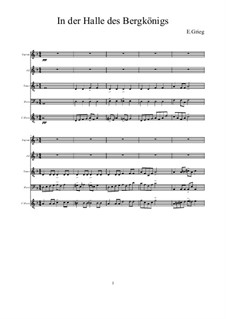 Suite No.1. In the Hall of the Mountain King, Op.46 No.4: Für Blockflötenensemble by Edvard Grieg