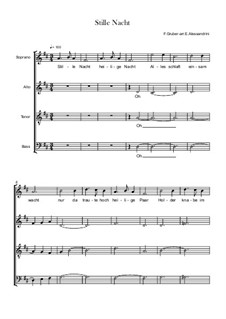 Vocal version: For choir by Franz Xaver Gruber