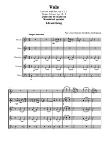Lyric Pieces, Op.12: No.2 Waltz, for woodwind quintet by Edvard Grieg