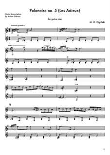 Polonaise No.5: Polonaise No.5 by Michal Kleofas Oginski