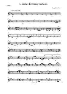Miniature for String Orchestra: Parts by Seraj Rohanifard