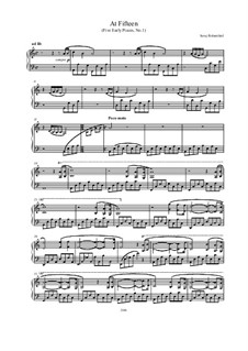 At Fifteen (Five Early Pieces): No.1 by Seraj Rohanifard