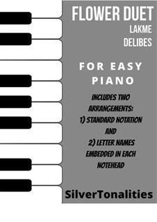The Flower Duet: For easy piano by Léo Delibes