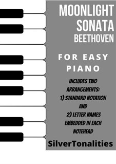 Movement I: For easy piano by Ludwig van Beethoven