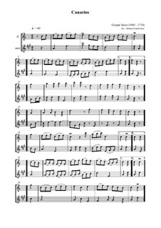 Canarios: Für Flöte und Altsaxophon by Gaspar Sanz