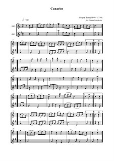 Canarios: Für Sopran und Altsaxophon by Gaspar Sanz