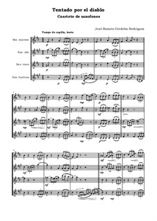 Tentado por el diablo / Tempted by the devil: Cuarteto de saxofones by José Ramón Córdoba Rodríguez
