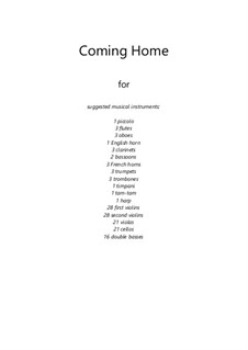 Coming Home (Full Score & all Parts), Op.29: Coming Home (Full Score & all Parts) by Alex Ruis