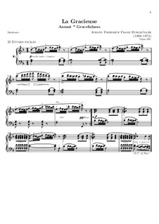 No.8 La Gracieuse (Gracefulness): For piano by Johann Friedrich Burgmüller