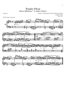 No.10 Tendre Fleur (A Dainty Flower): For piano by Johann Friedrich Burgmüller