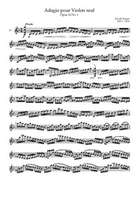 Adagio pour Violon seul, Op.22 Nr.1