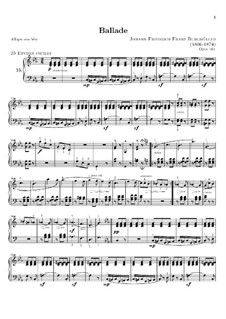 No.15 Ballade: For piano by Johann Friedrich Burgmüller