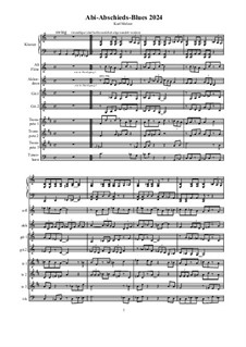 Abi-Abschieds-Blues (a-fl, akk, 2x git, 3x tr, t-h, p): Abi-Abschieds-Blues (a-fl, akk, 2x git, 3x tr, t-h, p) by Karl Melzer