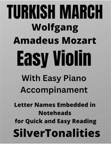 Rondo alla turca: For easy violin and piano by Wolfgang Amadeus Mozart