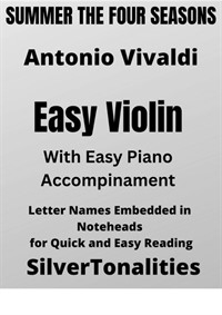 Summer Four Seasons First Mvt Easy Violin Sheet Music with Piano