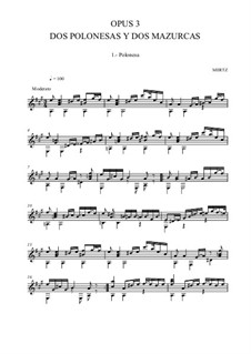 Two Polonaises and Two Mazurkas: For guitar by Johann Kaspar Mertz