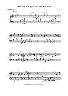 Wait for me, my love, from the war (Piano Score & PDF): Wait for me, my love, from the war (Piano Score & PDF) by LeonLove