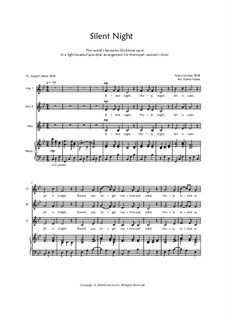 Vocal version: For female choir and piano by Franz Xaver Gruber