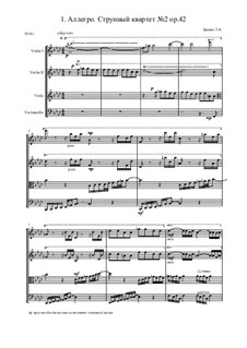 String Quartet No.2, Oр.42: Full score and parts by Taras Brazhko