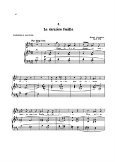 Seven Melodies for Voice and Piano, Op.2: No.4 La dernière feuille by Ernest Chausson