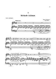 Seven Melodies for Voice and Piano, Op.2: No.5 Sérénade italienne by Ernest Chausson