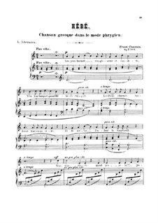Seven Melodies for Voice and Piano, Op.2: No.6 Hébé by Ernest Chausson