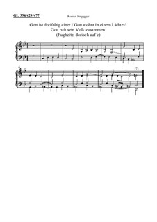 Gott ruft sein Volk zusammen (Fughette, dorisch auf c): Gott ruft sein Volk zusammen (Fughette, dorisch auf c) by Roman Jungegger