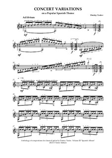 Concert Variations on a Popular Spanish Theme: Concert Variations on a Popular Spanish Theme by folklore