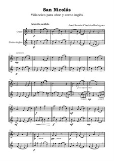 Saint Nicholas. Christmas Carol for Oboe and English Horn: Saint Nicholas. Christmas Carol for Oboe and English Horn by José Ramón Córdoba Rodríguez