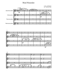 Noel Nouvelet: For saxophone quartet by folklore