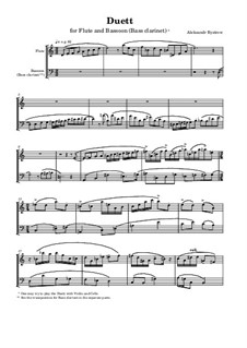 Duett for Flute and Bassoon (Bass Clarinet): Score by Alexander Bystrov