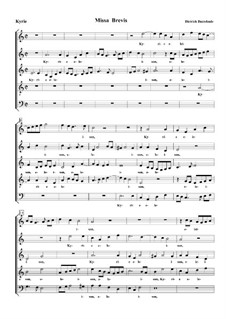 Missa Brevis, BuxWV 114: Vocal score by Dietrich Buxtehude