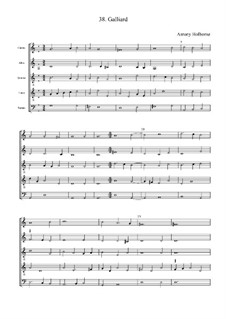 Galliard in G Major for Strings: Full score by Anthony Holborne
