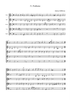 Posthuma: Full score by Anthony Holborne