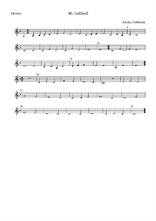 Galliard for Strings (F Major): Quintus by Anthony Holborne
