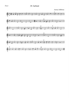 Galliard in G Major for Strings: Tenor by Anthony Holborne