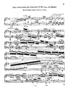 Cadenzas, Op.87: No.2 to Piano Concerto in D Major by Mozart by Carl Reinecke